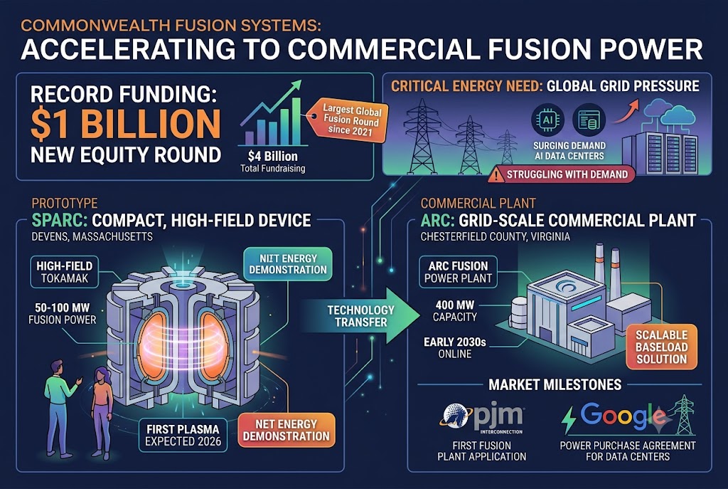 Commonwealth Fusion Systems Secures Record One Billion Dollar Investment
