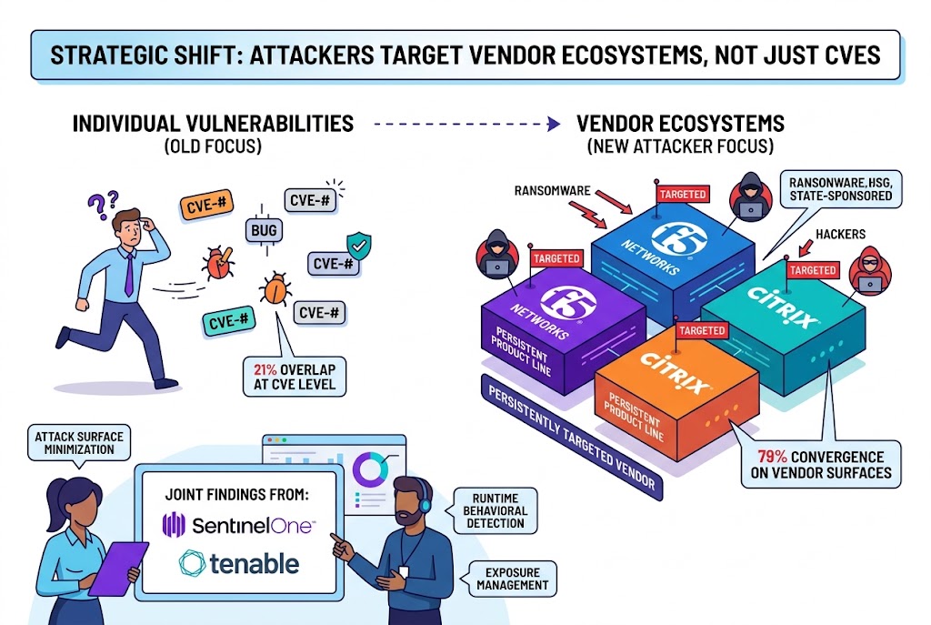 SentinelOne and Tenable Find Edge-Device Vendors Targeted Over Individual Vulnerabilities