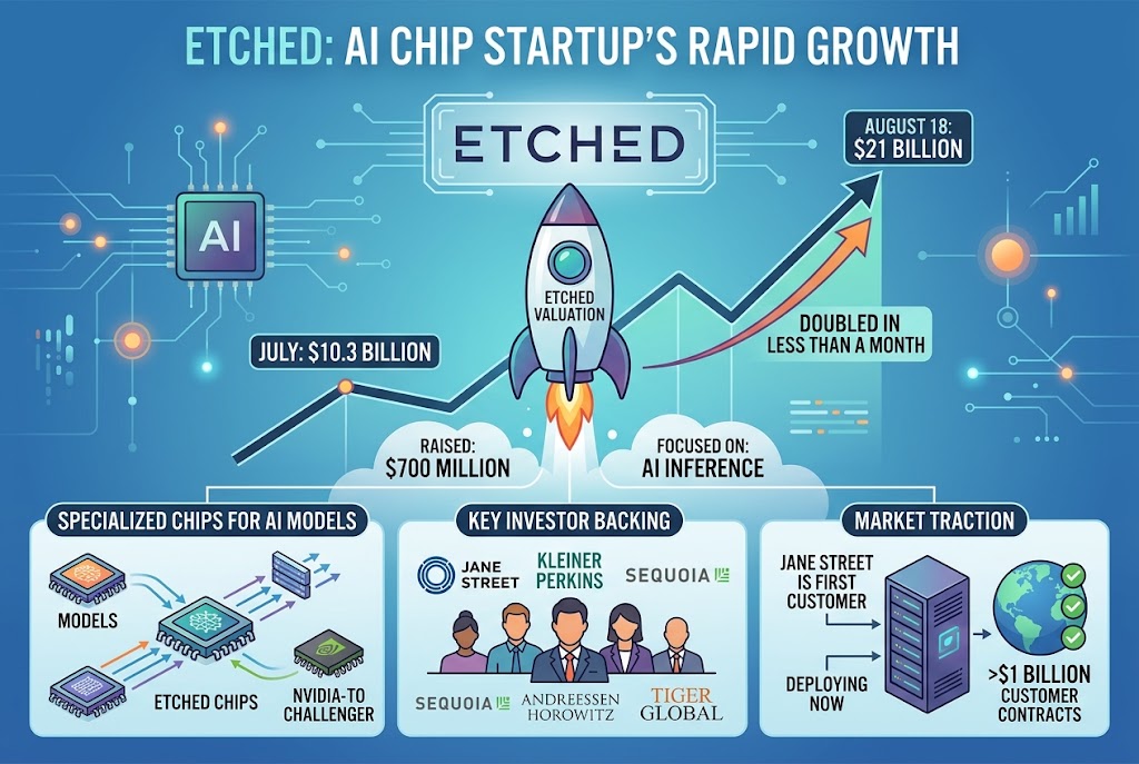 Silicon Valley Startup Etched Soars to $21 Billion Valuation as Investors Bet Big on AI Chip