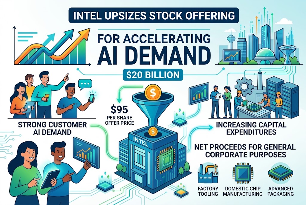 Intel Expands Stock Sale to $20 Billion as Artificial Intelligence Surge Drives Unprecedented Demand