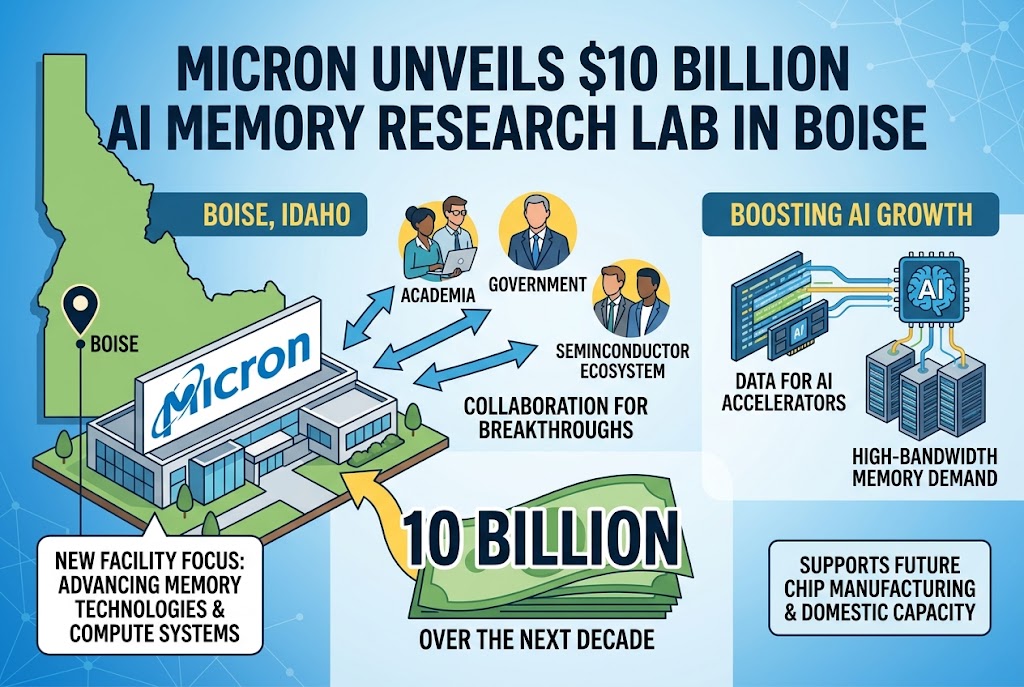 Micron Commits $10 Billion to New AI Memory Research Lab in Boise