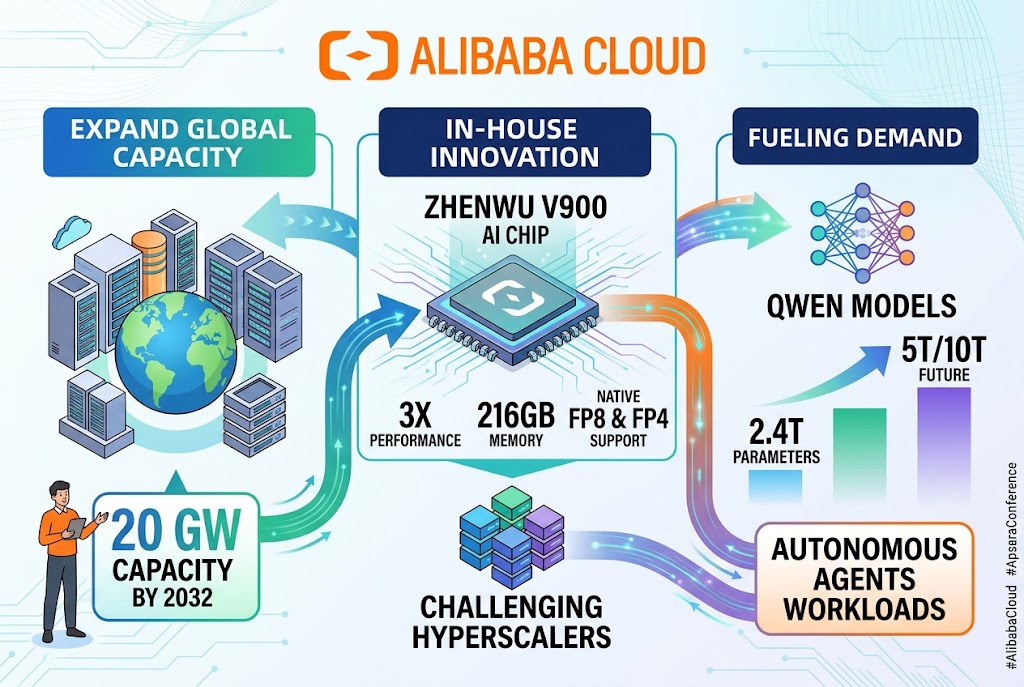 Alibaba Cloud Bets on 20 Gigawatts and Homegrown AI Chips to Challenge U.S. Hyperscalers