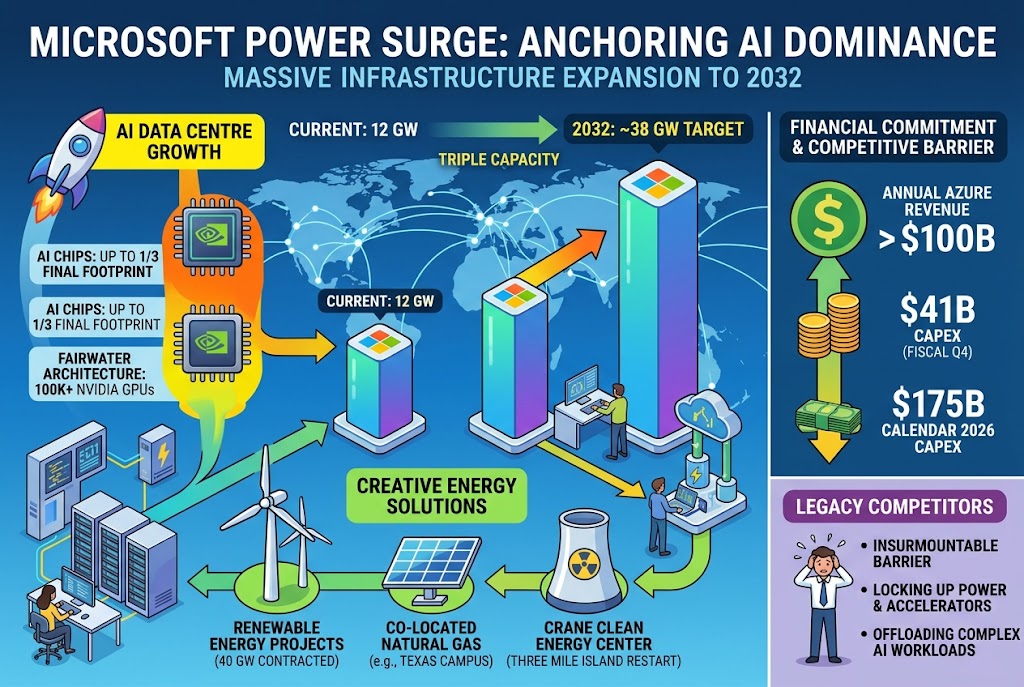 Power Surge: Microsoft Targets Massive Expansion to Anchor AI Dominance
