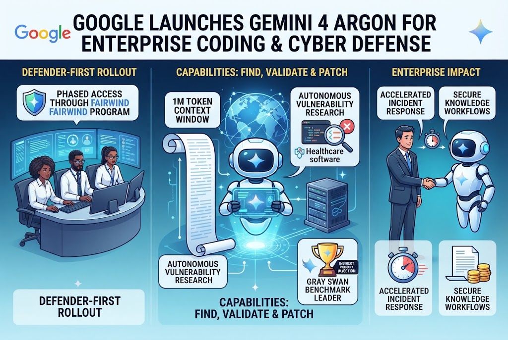 Google Launches Gemini 4 Argon for Enterprise Coding and Cyber Defense