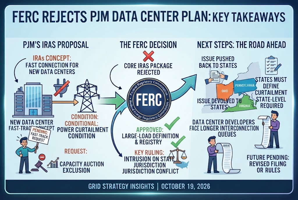FERC Rejects Core of PJM’s Plan to Fast-Track Data Center Power Hookups