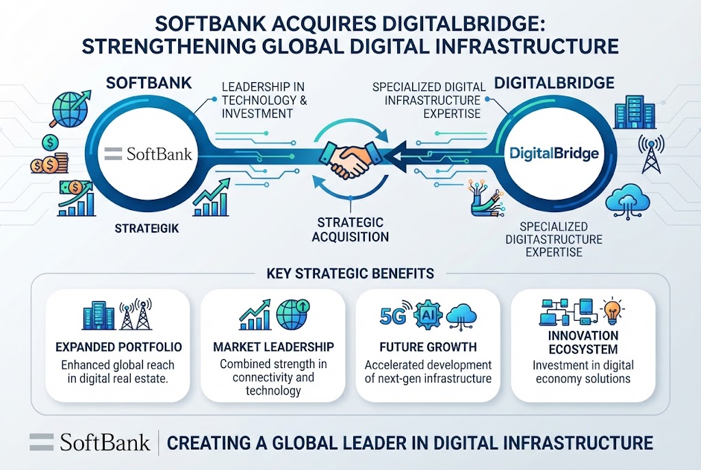 SoftBank Closes $3.1 Billion DigitalBridge Acquisition